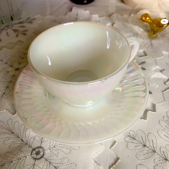 Federal Glass Other - 1960’s moonglow Federal Glass teacup & saucer
